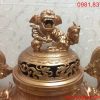 Nắp đỉnh đồng đỏ rồng phượng