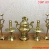 Bộ ngũ sự đồng vàng hoa sòi cao 50cm