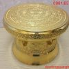 Hoa văn mặt trống đồng mạ vàng
