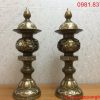 Đôi đèn khảm tam khí cao 45cm