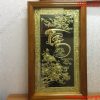 Tranh chữ tâm bằng đồng khung gỗ