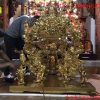 Tòa cửu Long bằng đồng dát vàng cao 1m45
