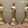 Bộ tây phương tam thánh bằng đồng cao 81cm