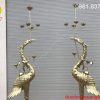 Hạc Thờ bằng đồng ngậm hoa sen cao 1m97