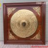 Mặt trống đồng mạ vàng 24k khung gỗ gụ Mặt trống đồng mạ vàng 24k khung gỗ gụ