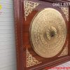 Mặt trống đồng mạ vàng 24k khung gỗ gụ Mặt trống đồng mạ vàng 24k khung gỗ gụ