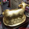 Tượng trâu đồng dát vàng Tượng trâu đồng dát vàng