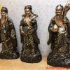 Tượng Phúc Lộc Thọ bằng đồng khảm tam khí Bộ tượng trưng cho những điều tốt đẹp nhất trong cuộc sốn
